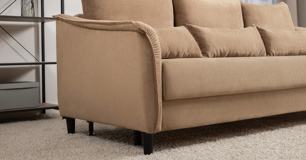 Диван-кровать прямой Берта ТД 772 велюр Mirage otter коричневый