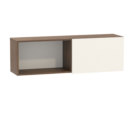 Гостиная Гринвич композиция 1 орех селект каминный, белый премиум 120х42х165 шкаф и тумба