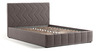 Кровать Милана 140 велюр серо-коричневый с ортопедическим основанием и подъемным механизмом