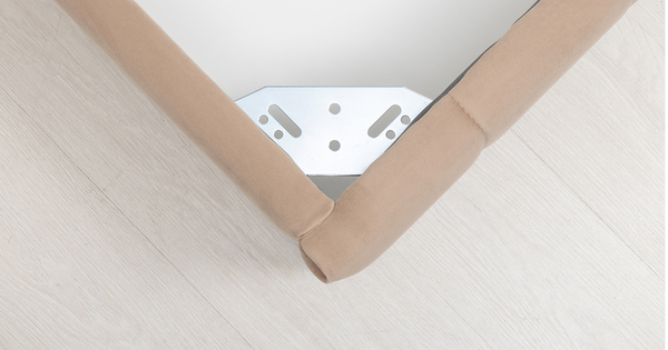 Кровать Милана 160 велюр бежевый кофейный с ортопедическим основанием и подъемным механизмом