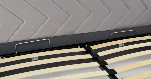 Кровать Милана 140 велюр светло-серый с ортопедическим основанием и подъемным механизмом