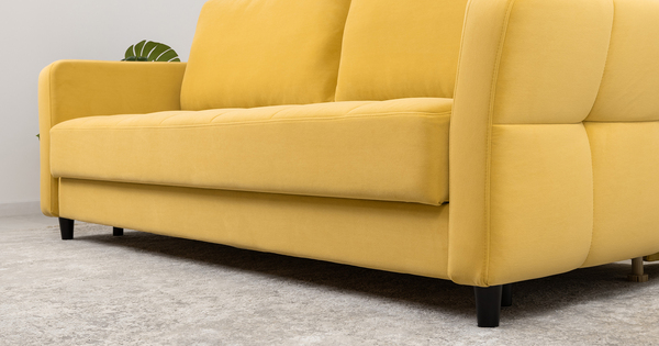Диван-кровать прямой Невада ТД 568 велюр Vendetta 12 горчичный